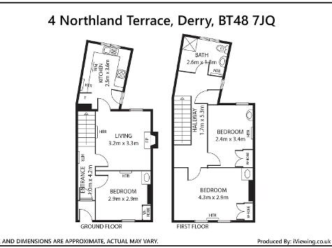 Floorplan 1 of Student Accommodation, 4 Northland Terrace, Derry